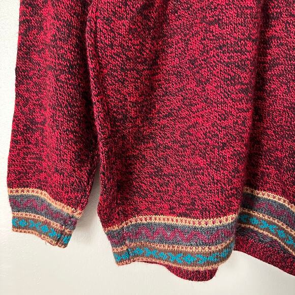 Tribal Southwest Knit Sweater Womens MEDIUM Lightweight Wool Preppy Casual - Picture 5 of 7